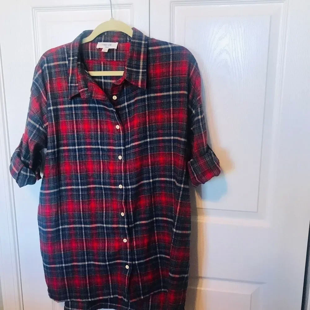 PEACH LOVE CALIFORNIA long sleeve flannel jacket shacket pockets. Size‎ small